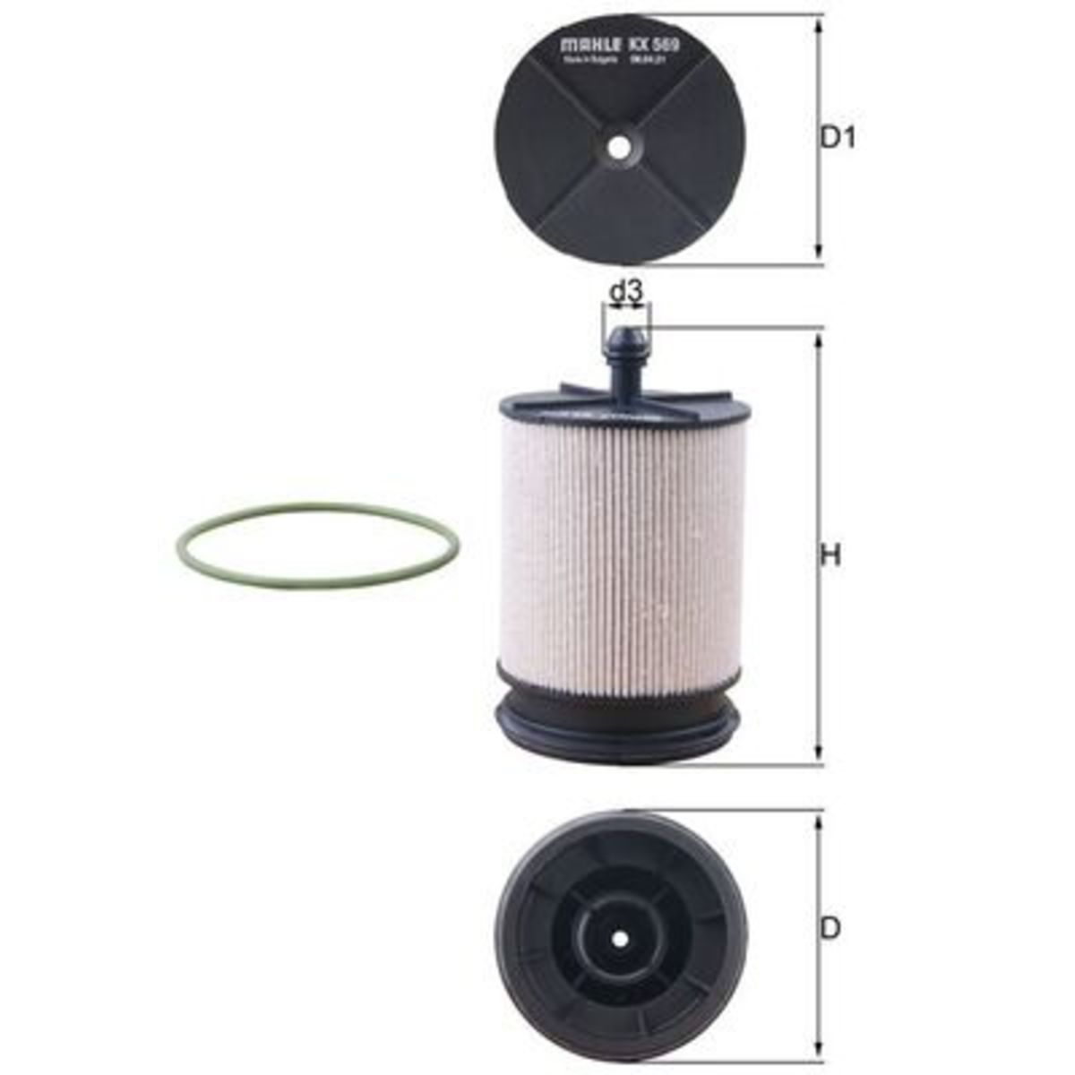 Polttoainesuodatin MAHLE KX 569D