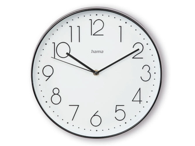 Hama Corsica Wall Clock 30 cm Black/White