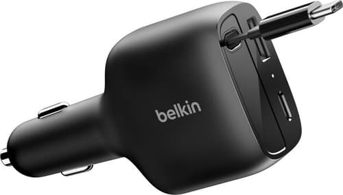 Belkin BOOSTCHARGE 75W Car Charger with Retractable USB-C Cable