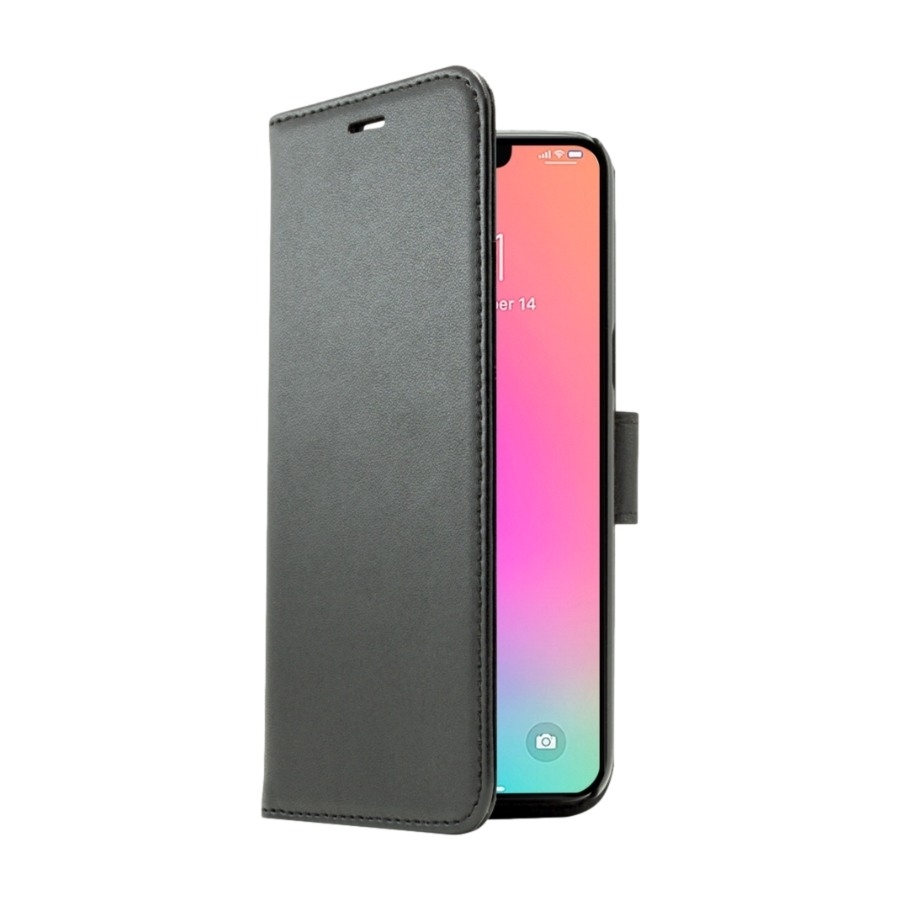 Screenor Smart, iPhone 14 -lompakkokotelo, Musta