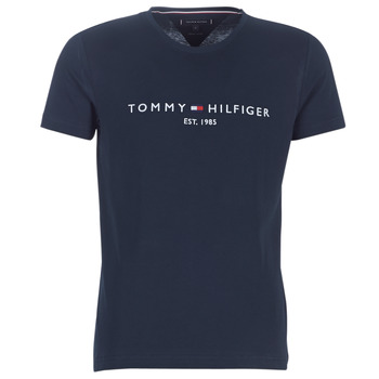 TOMMY HILFIGER Paita  tummansininen / punainen / valkoinen