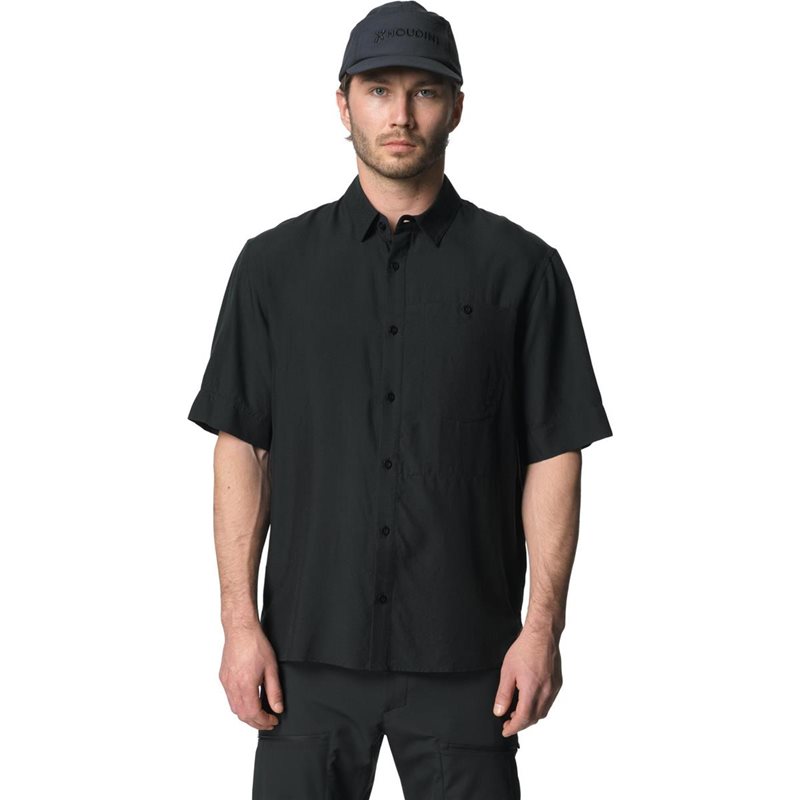 Houdini M's Tree Shortsleeve Shirt True Black Light - XL