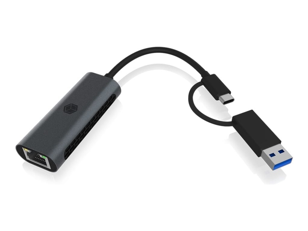 ICY BOX USB Type-A or Type-C 2.5 Gigabit Ethernet LAN adapter