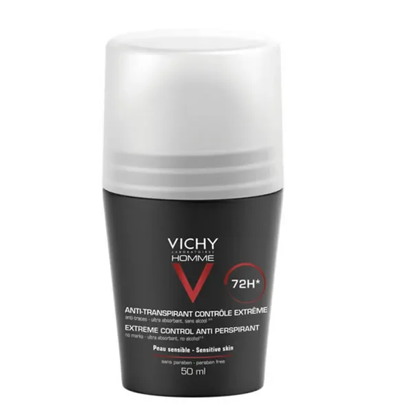 Vichy Homme Roll On Deodorant Sensitive Skin 72H -deodorantti miehille - 50 ml