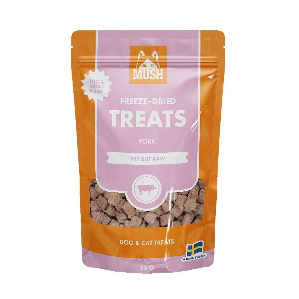 MUSH Freeze-Dried Possu 55g herkku koiralle ja kissalle