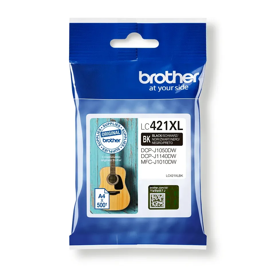 Brother LC421XLBK, 500 sivua, 1 kpl, Kertapakkaus