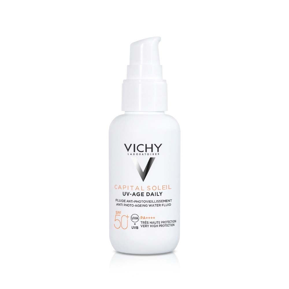 Vichy Capital Soleil SPF50+ UV-Age Daily korkea UV-suoja ja ikääntymisen esto 40 ml