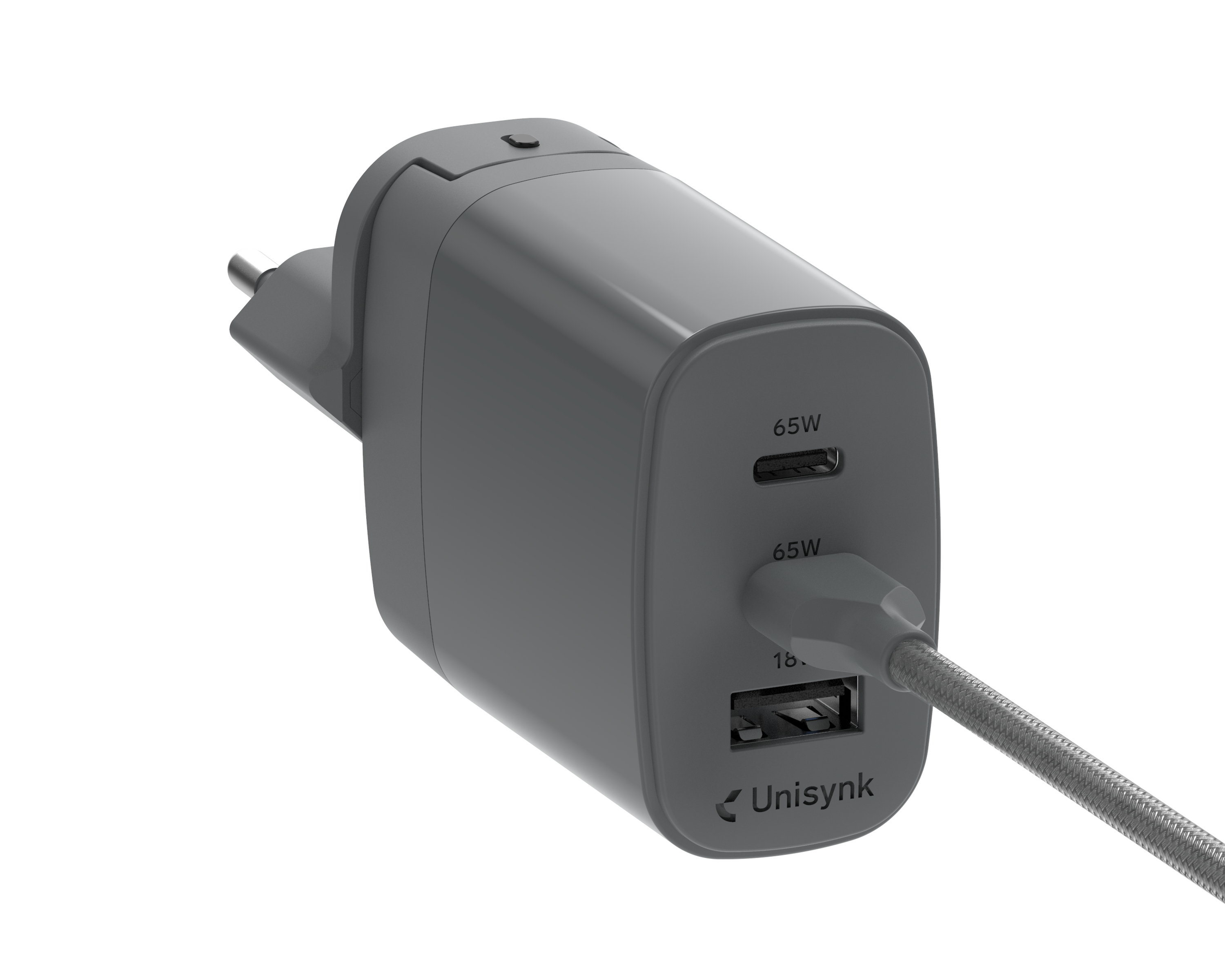 Unisynk 3-port 65w Global Multi-charger 65w