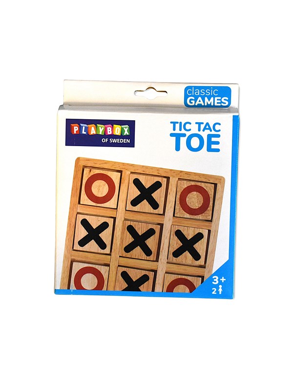 Playbox Kryds og bolle i træ 18x18