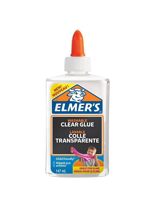 Elmer's kirkas PVA-liima | 147 ml | Pestävä ja sopii lapsille | Sopii hyvin liman tekemiseen ja askarteluun