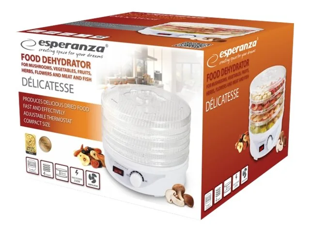 Esperanza EKD003, Läpinäkyvä, Valkoinen, Muovi, 250 W, 230 V, 50 Hz, 165 mm