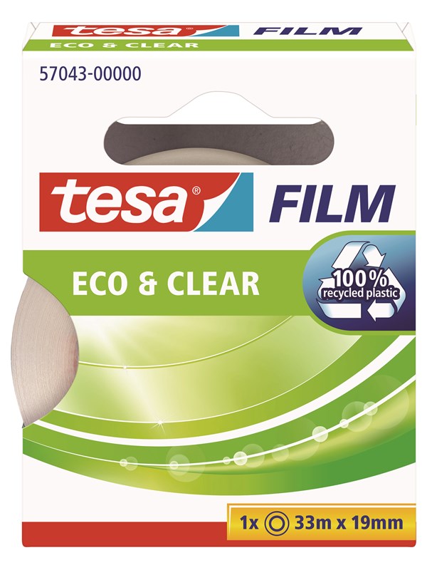 tesa film eco & clear tape 33m x 19mm Läpinäkyvä