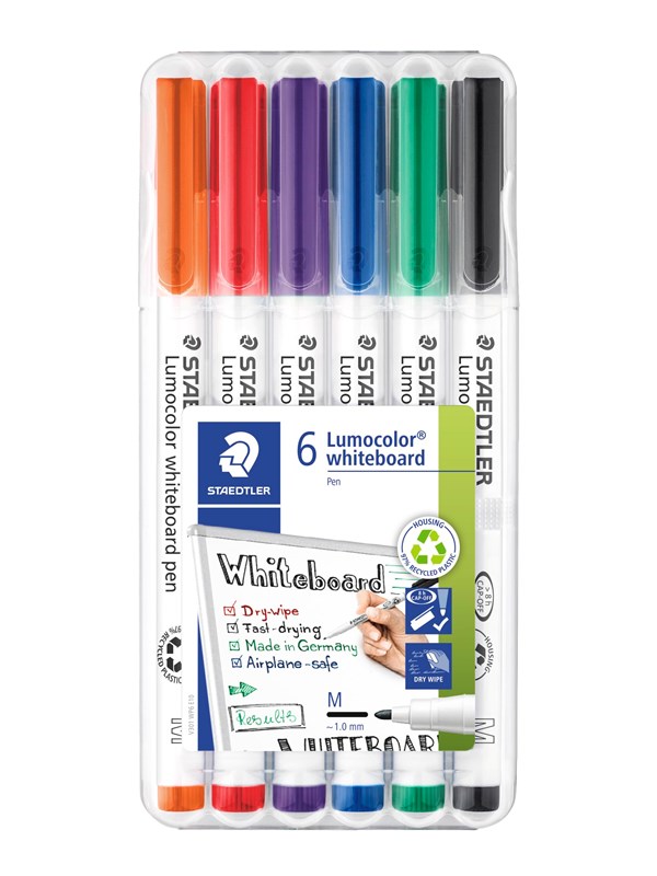 Staedtler Marker Lumocolor Valkoinen pen 6pcs.box