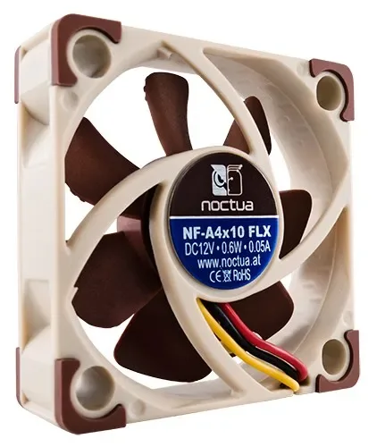 Noctua NF-A4x10 FLX - Kotelotuuletin - 40mm - Ruskea - 17 dBA