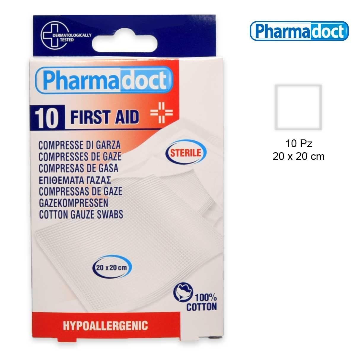 Pharmadoct Steriilit sideharsolevyt 20 x 20, 10 kappaletta