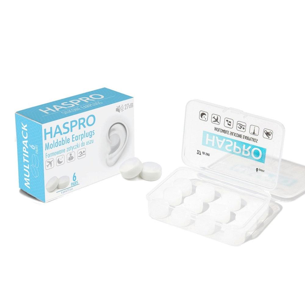 Haspro MOLDABLE silikonikorvatulp. vaalea 6 paria