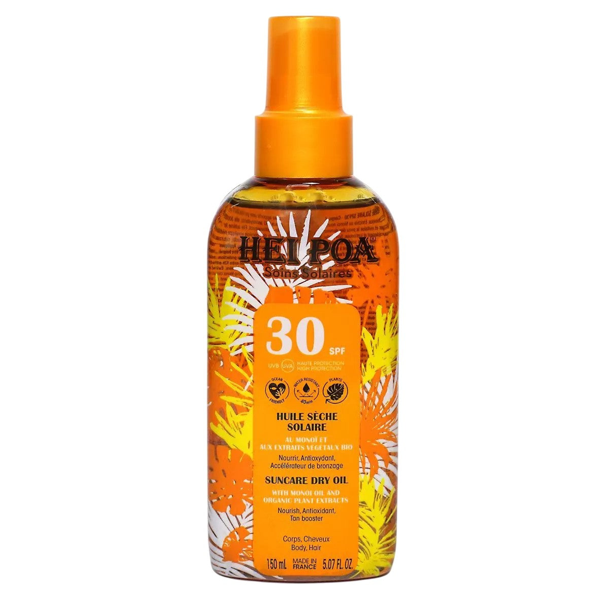 Hei Poa Tahiti Monoi Oil Tahiti Dry Tanning Oil Spf 30 150 ml
