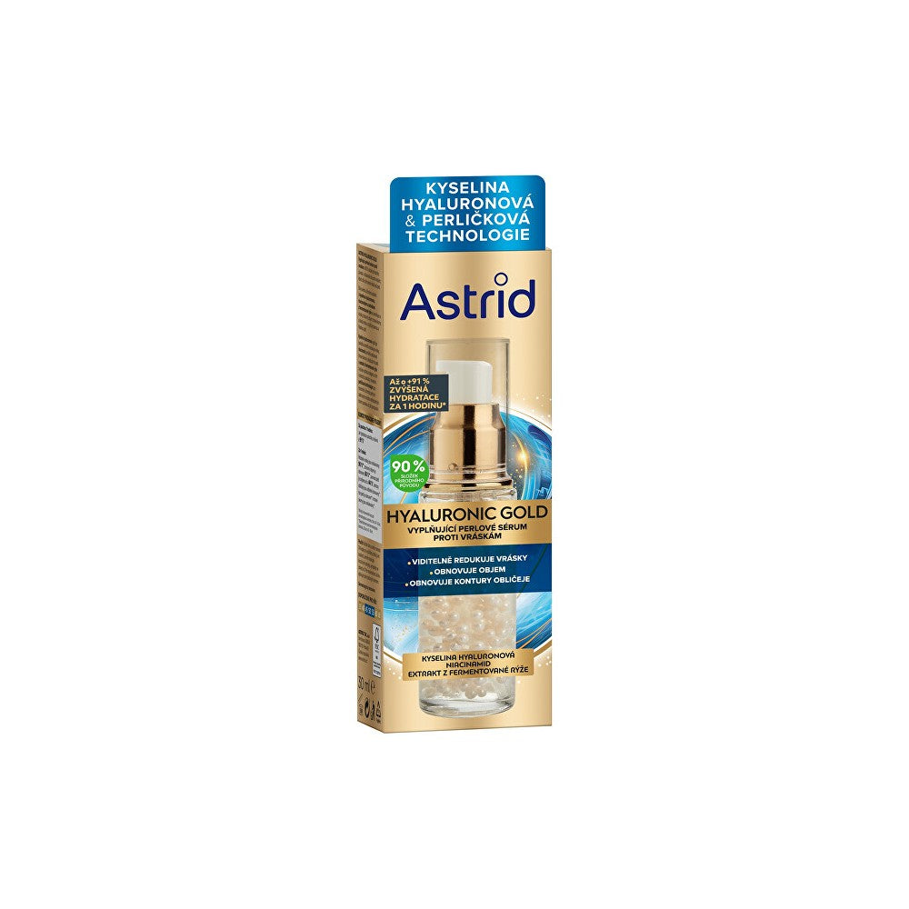 Astrid Hyaluronic Gold -ryppyjä ehkäisevä kasvoseerumi 30 ml