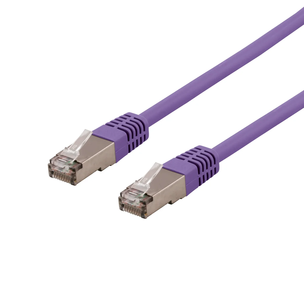 DELTACO - Liitäntäkaapeli - RJ-45 (uros) RJ-45 (uros) - 1,5 m - U/FTP - CAT 6a - halogeeniton, muotoiltu - violetti