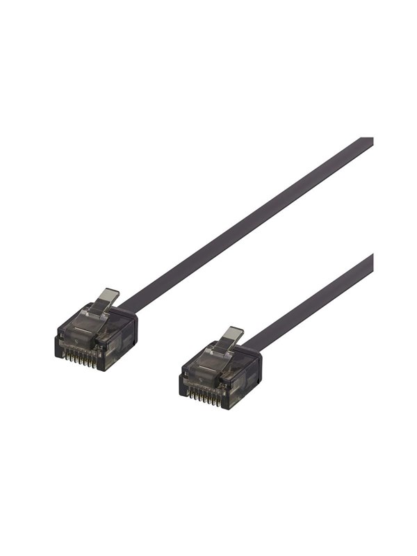 Deltaco Cat6a U/UTP RJ45 1.5m -verkkokaapeli, musta