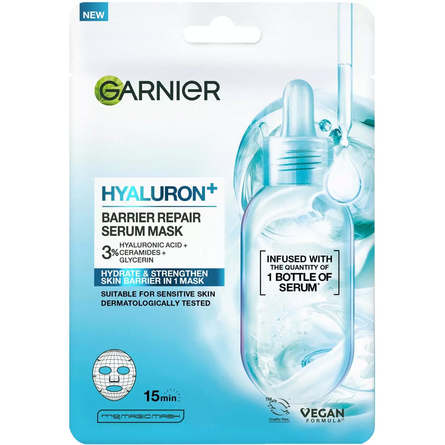 Garnier Hyaluron+ Barrier Repair Sheet Mask For Sensitive Skin - 28 g