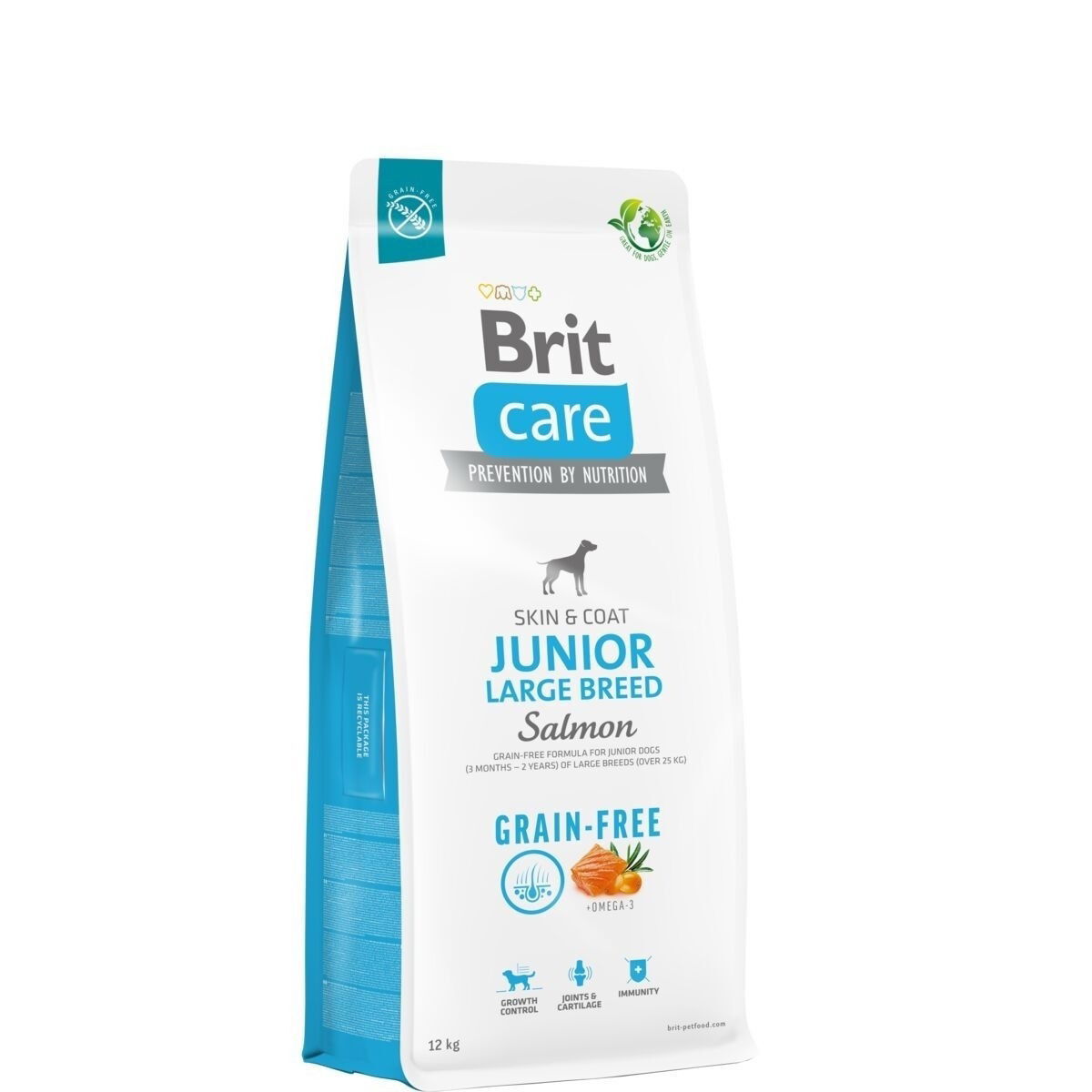 Brit Care Grain-Free Junior Large Breed Salmon & Potato, Koiran kuivaruoka, 12 kg