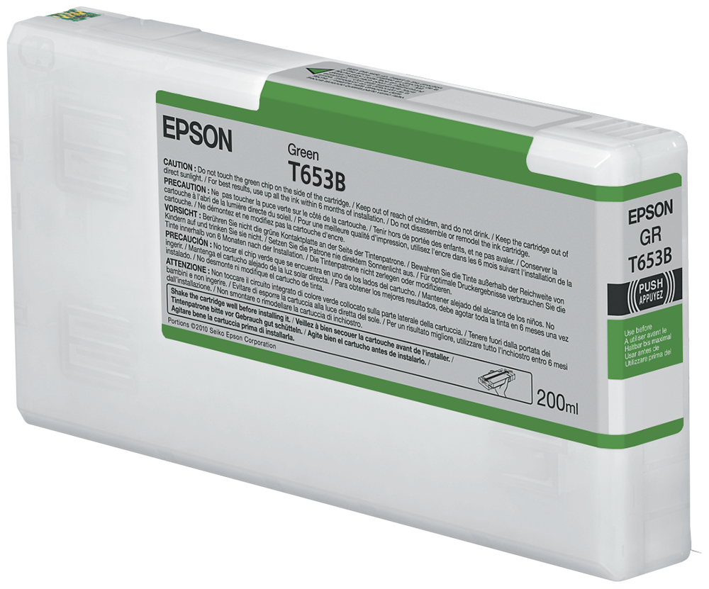 Epson T653B -mustekasetti, 200 ml, vihreä