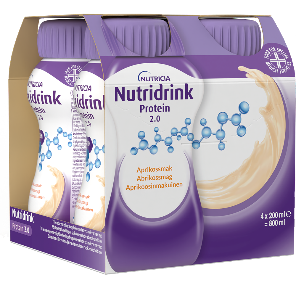 Nutridrink 2.0 kcal aprikoosi 4X200 ml
