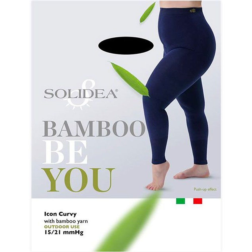 Solidea Be You Bamboo Icon Curvy Shaping -leggingsit, mustat, 2M, XL