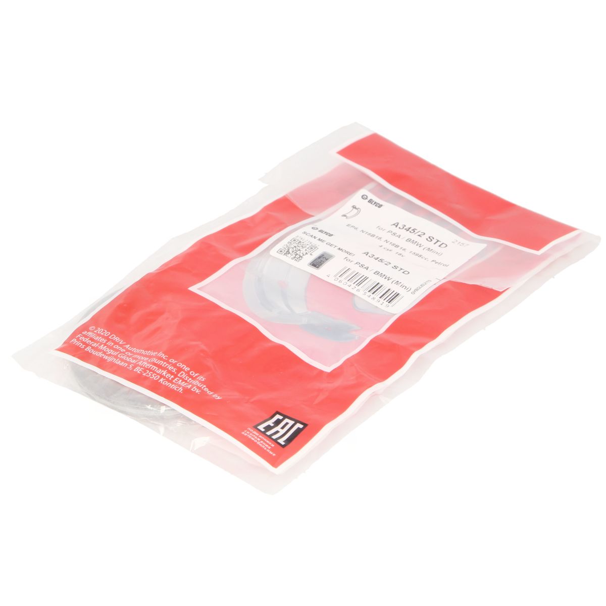 Välilevy, kampiakseli GLYCO A345/2 STD
