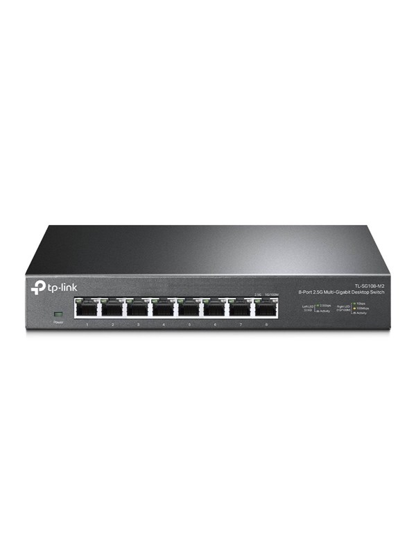 TP-Link TL-SG108-M2, Hallitsematon, 2.5G Ethernet (100/1000/2500), Seinäkiinnitteinen