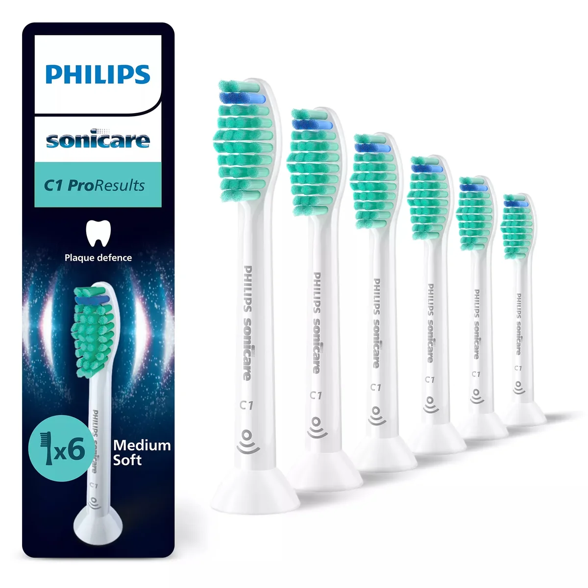 Sonicare ProResults -hammasharjan päät, 6 kpl, keskipehmeät