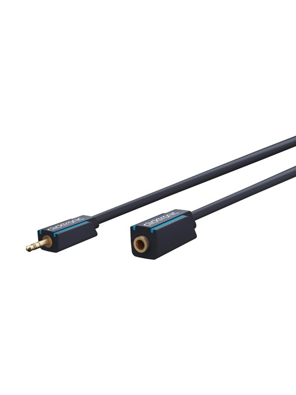 ClickTronic 3,5 mm AUX-förlängningskabel, stereo Premiumkabel | 1x 3,5 mm jackkontakt 1x 3,5 mm jackkontakt | 1,5 m | OFC innerledare