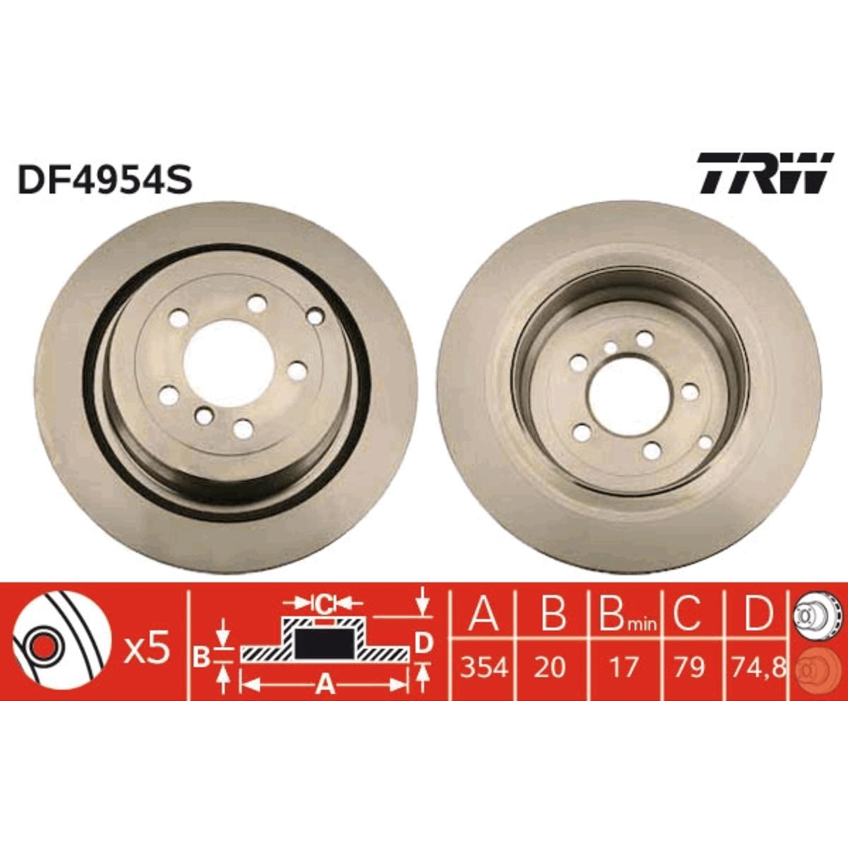 Jarrulevy TRW DF4954S