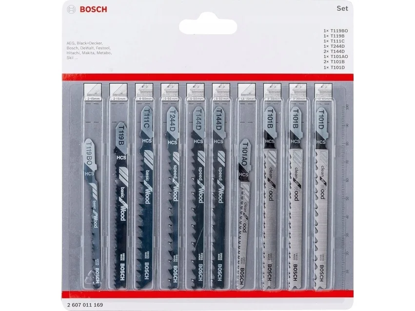 Bosch 10-os. pistosahanteräsarja Wood