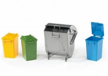 Bruder Accessories: Garbage can set (3 small 1 large)