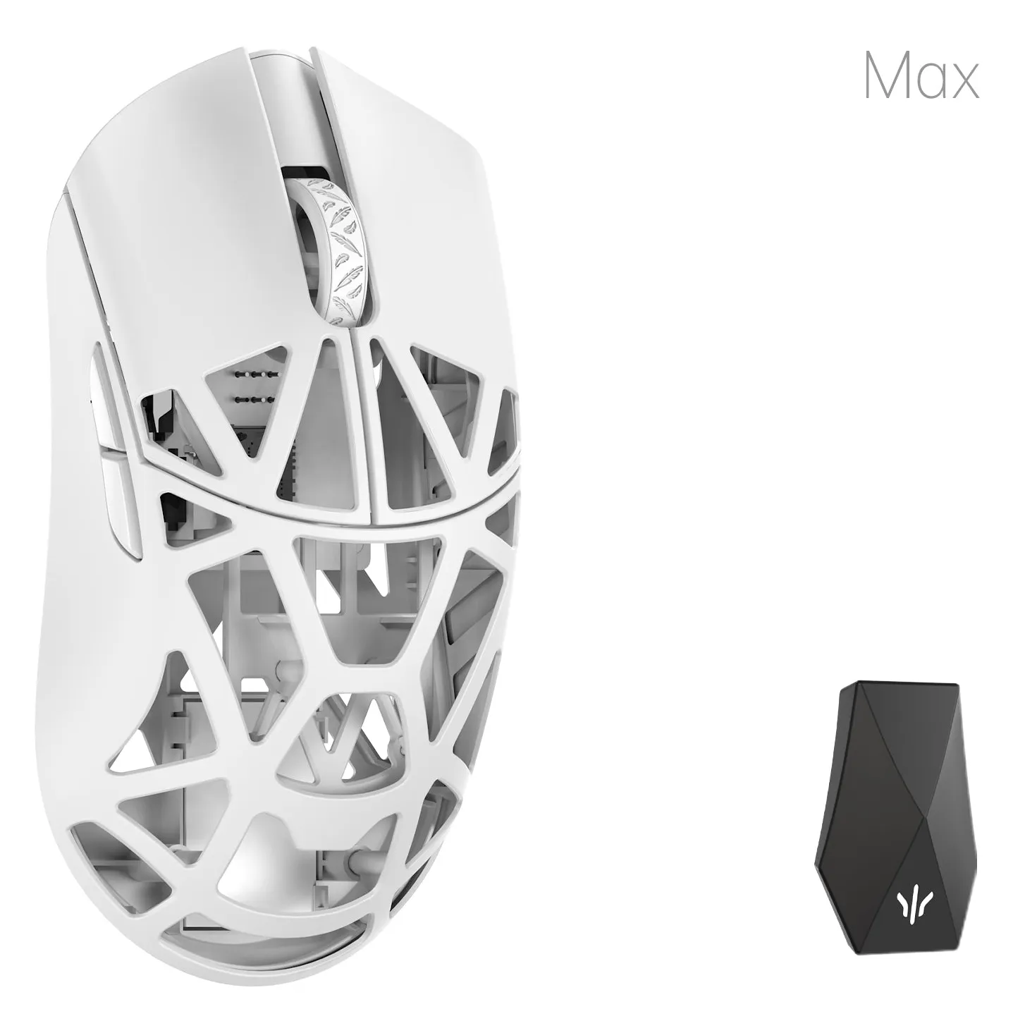 WLMouse Beast X Max (Solid Side + Omron) / Wireless 8K / Magnesium - Pelihiiri - Optinen - 5 painiketta - Valkoinen