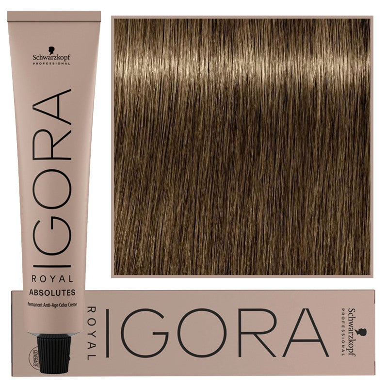 Schwarzkopf Professional Igora Royal Absolutes Pysyvä kollageenihiusväri 60 ml 7-50 | Keskivaalea luonnollinen kullanvaalea