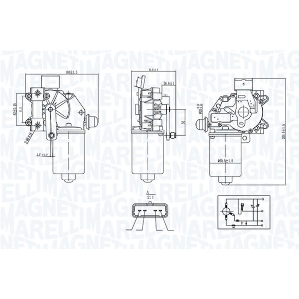 Pyyhkijän moottori MAGNETI MARELLI 064377400010