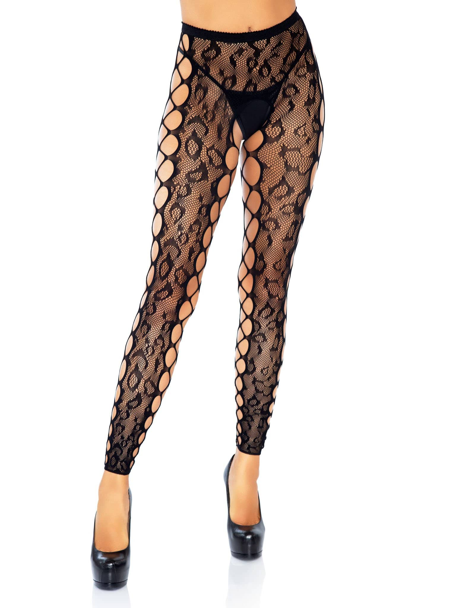 Leg Avenue Footless Crotchless Tights O/S Sukkahousut