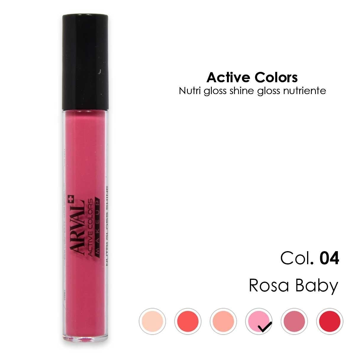 Arval Nutri Gloss Shine N. 04 - Baby Pink Ravitseva Kiiltovoide