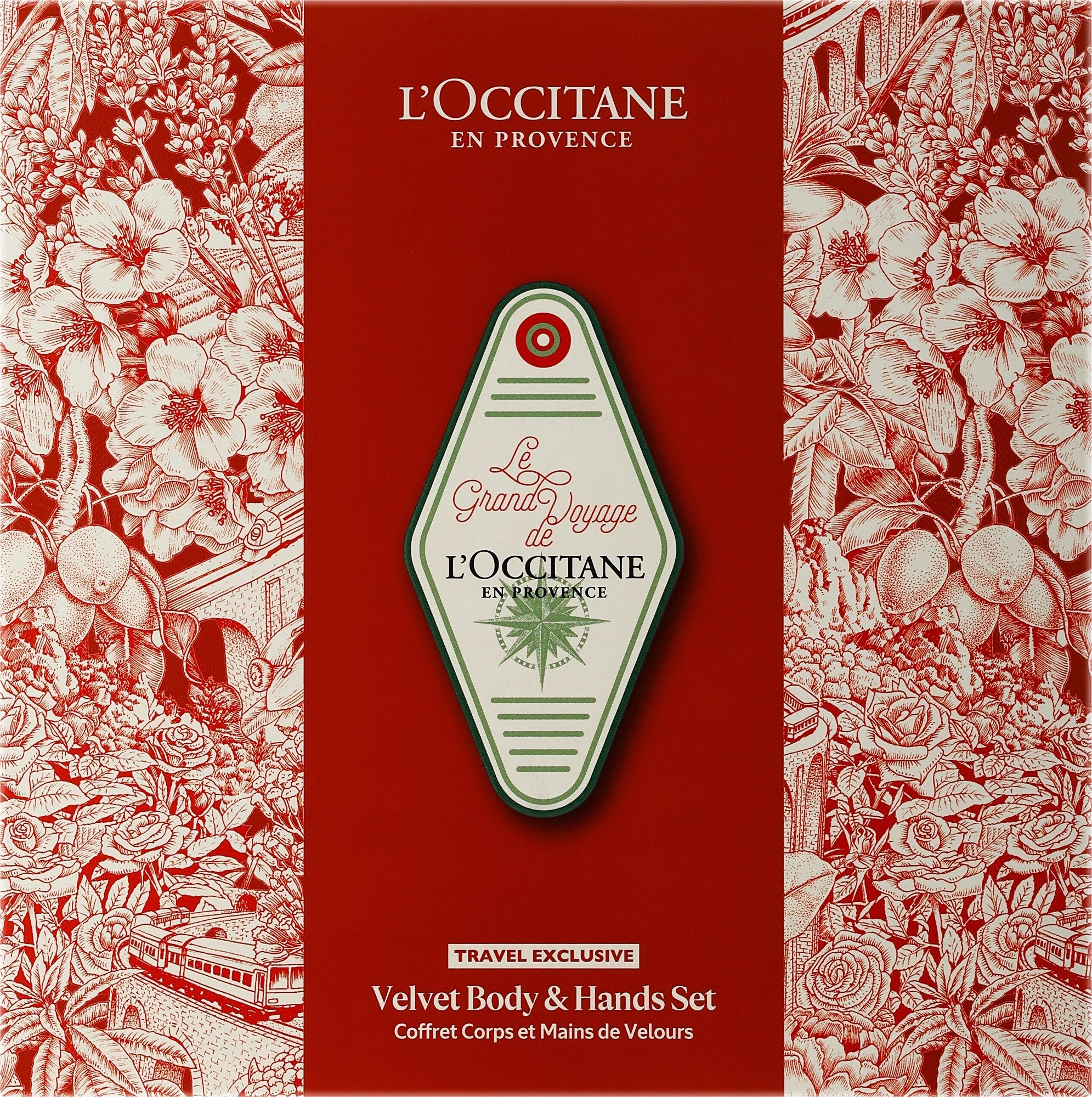 L'occitane en provence samettinen vartalo- ja käsilahjasetti