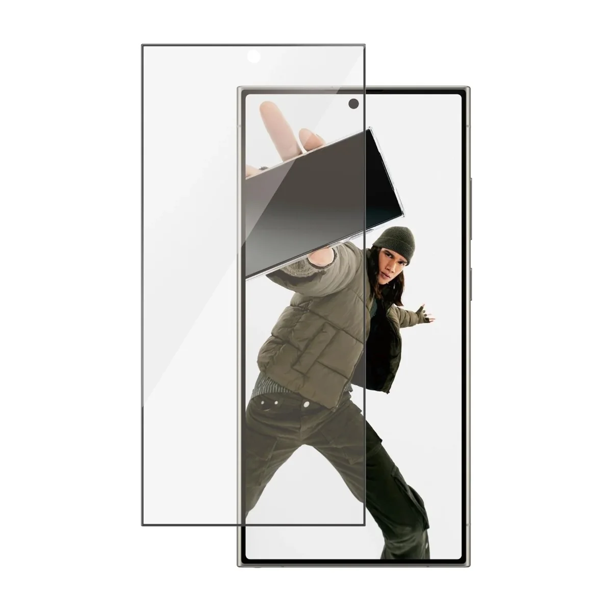 PanzerGlass Samsung Galaxy S24 Ultra näytön suojalasi Ultra-Wide Fit mukana sovitin