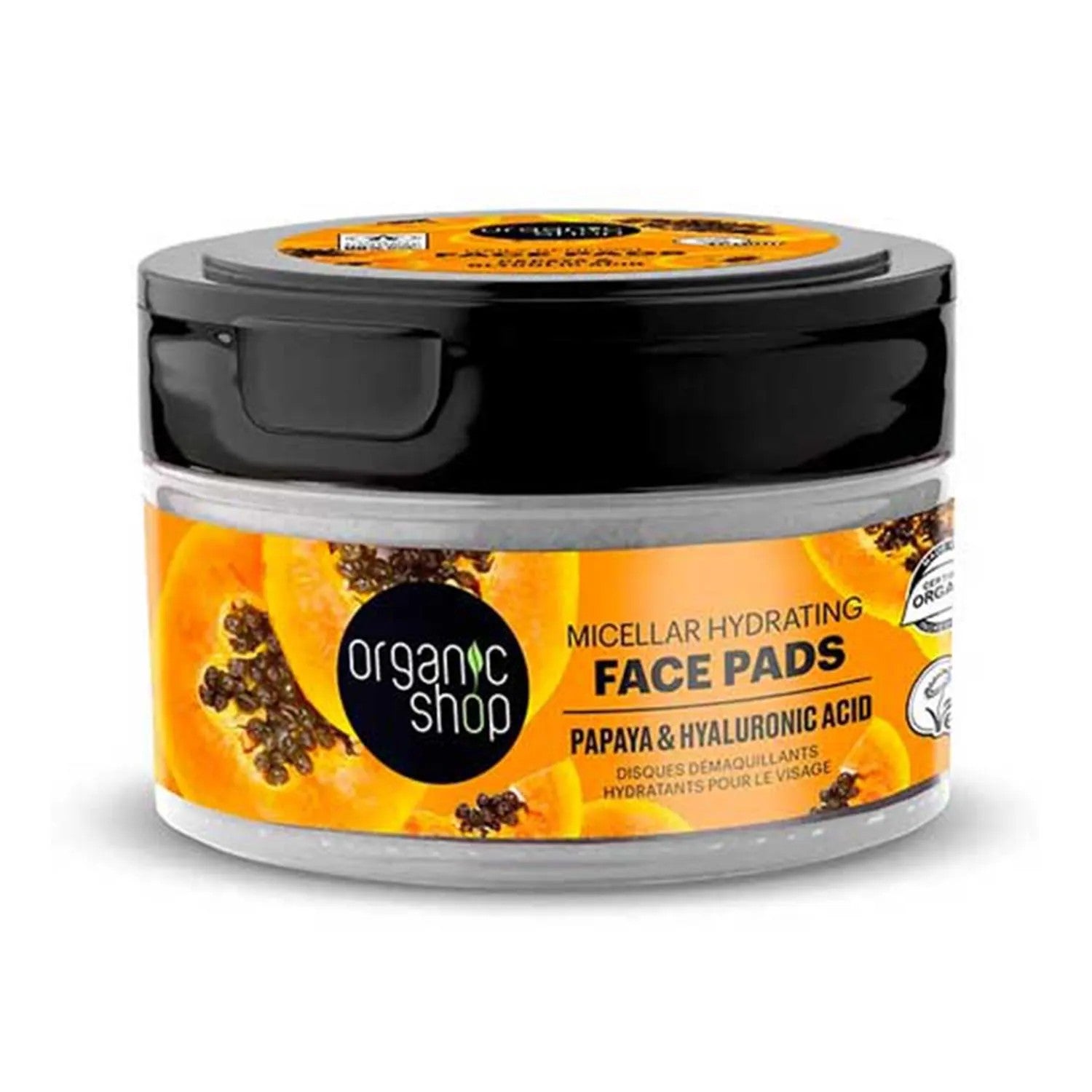Organic Shop Papaya Kosteuttava Misellimeikinpoistoaine Kasvolevyt 20 kpl