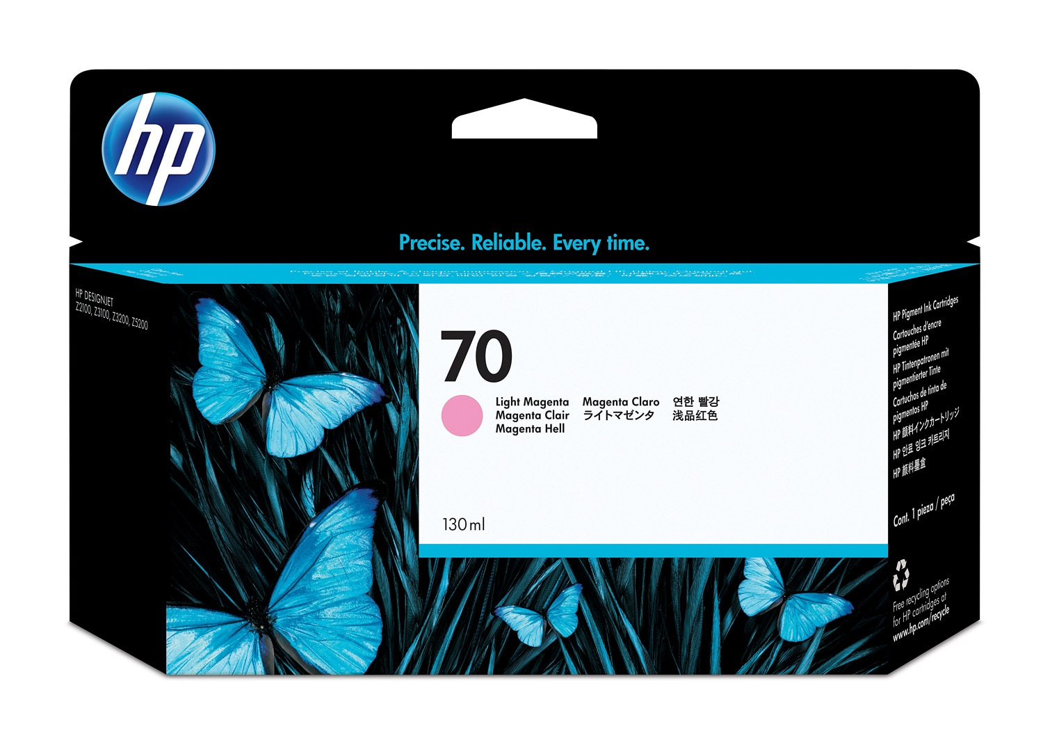 HP No 70 vaalea magenta 130ml