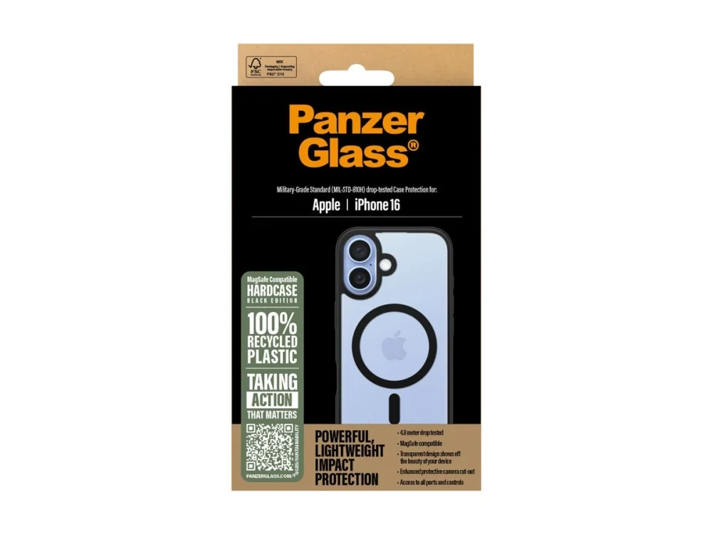 PanzerGlass HardCase Black MagSafe iPhone 16