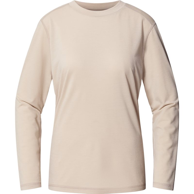 Haglöfs Kaise Wool LS Tee Naisten liitubeige - M