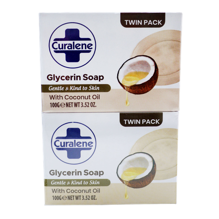 Curalene Coconut Oil Glyseriinisaippua Twin Pack - 2 x 100 g