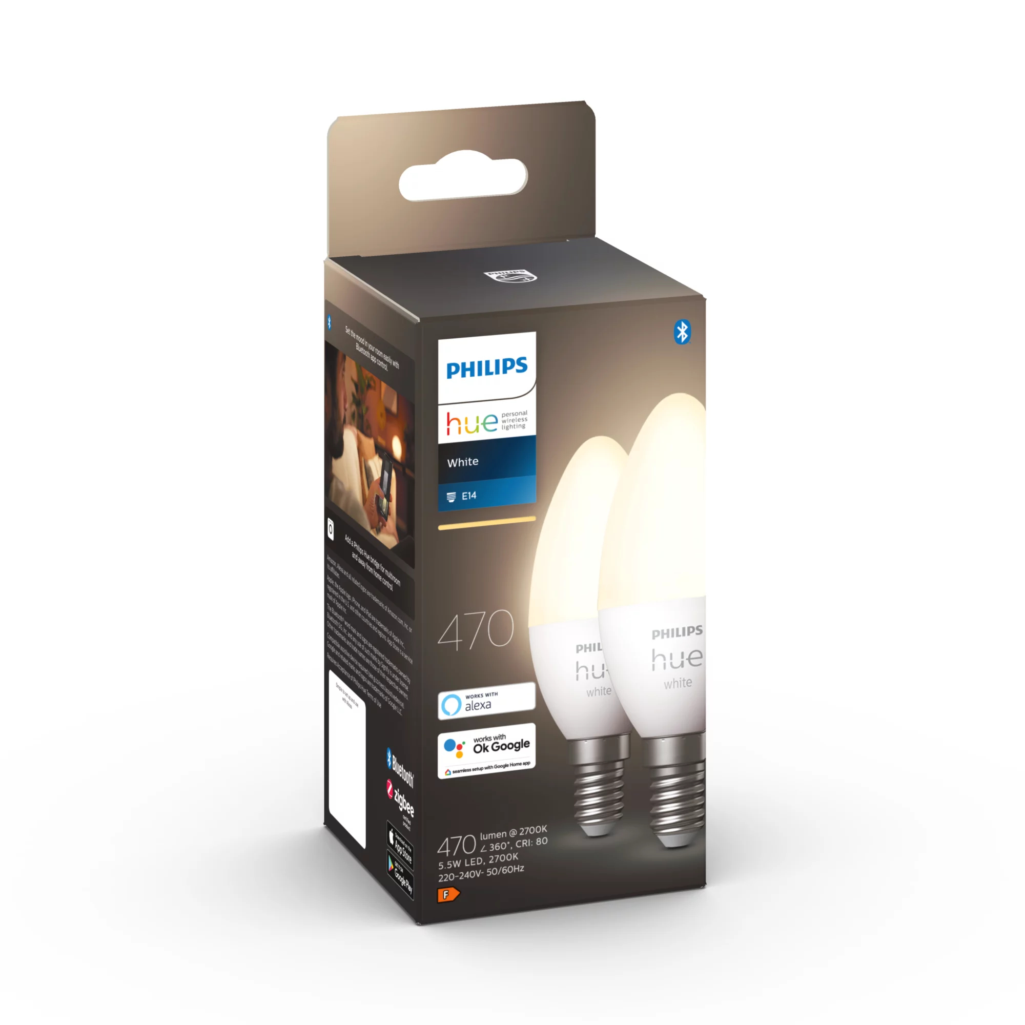 Hue White E14 Crown 2 kpl