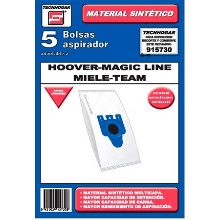 Tecnhogar Hoover/Magic Line/Miele Pölynimuripussit - 5 kpl